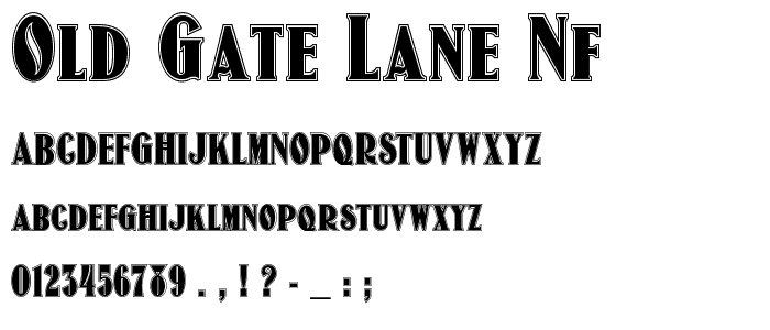 Old Gate Lane NF font